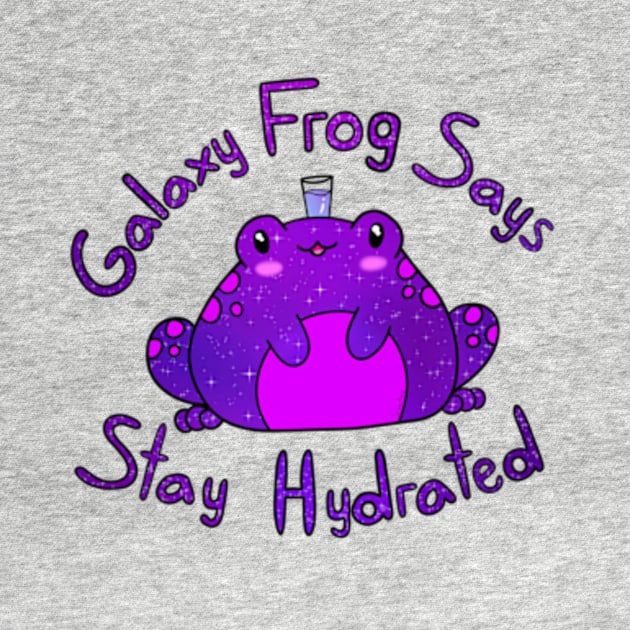 Stay Hydrated Frog (purple) by SessyArts